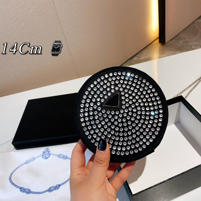

Cute Fashion Hobo Bag Designer Shoulder Bags Mini Wallet Shiny Round Cake Design Size: 14cm, This item is not for sale