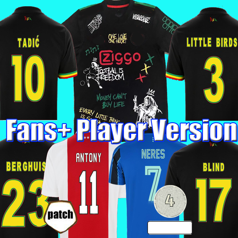 

21 22 Ajaxes TADIC BERGHUIS GRAVENBERCH Soccer Jersey Amsterdam KUDUS BLIND HALLER NERES CRUYFF KLAASSEN LITTLE BIRDS Men kids Kits football shirt Camiseta 999, Away+patch