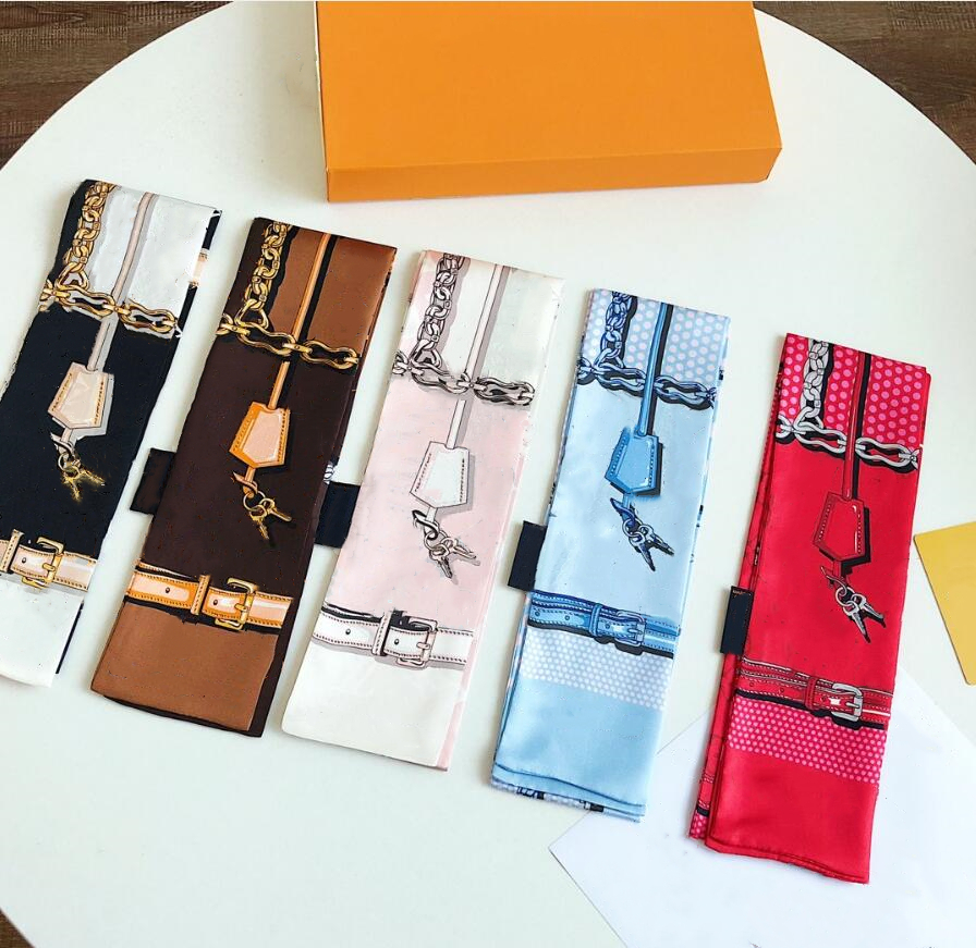

Spring 2021 Fashion Scarf Women's Alphabetic Print Tie Hair Polyester