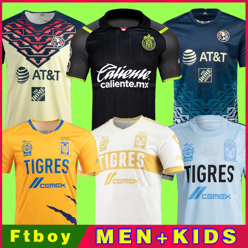 

21 22 Club America Chivas NAUL Tigres Soccer Jersey F. VINAS HENRY Liga MX 2021 2022 Guadalajara 115th RODRIGUEZ América GIOVANI Men Football Shirt