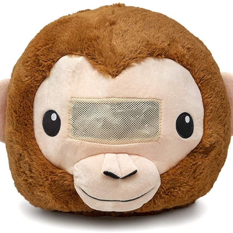 Mascot Costumes Halloween Easter Funny Furry Open Mouth Brown Monkey Plush Animal Head Mask Costume Mascot Head-image-748723391