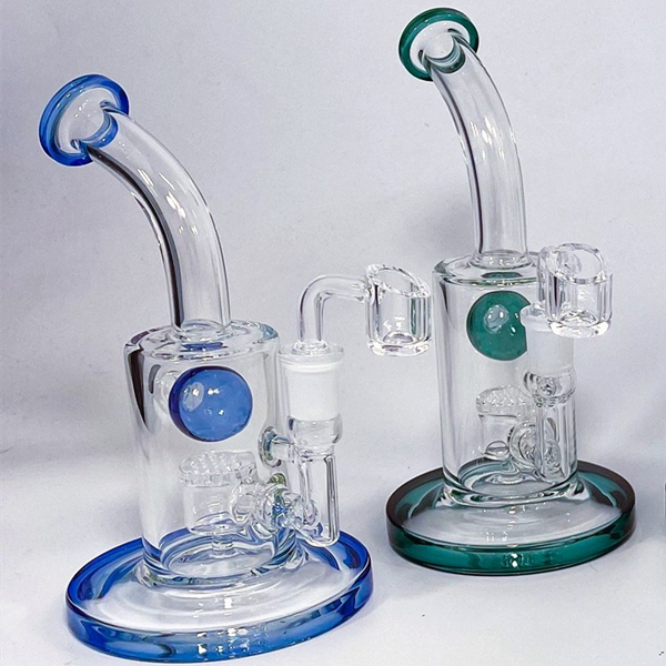 Hookahs Recycler Glass Bongs oil dabber rigs Water Pipe Beaker Bong Bubbler-image-728600546