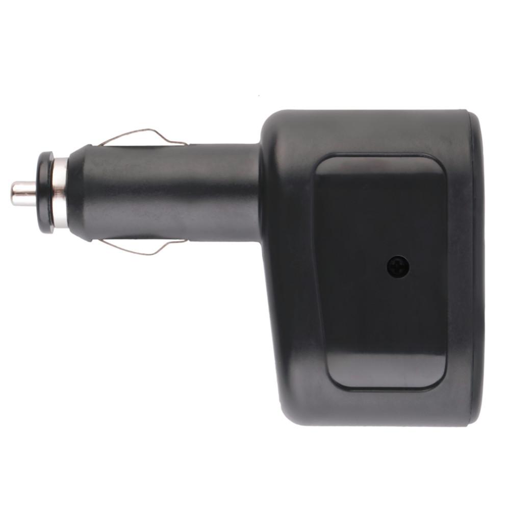 

2021 Universal 1x2 Car USB Charger Supply Double Sockets Car styling accessories Cigarette Lighter Extender Splitter Splitters, Black