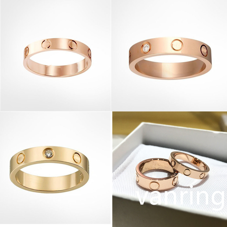 

Ladies Love rings Pendant Necklaces Screw Bracelet Van Party Wedding Couple Gift Love Bracelet Fashion Luxury Cleef Designer carti Ring 28