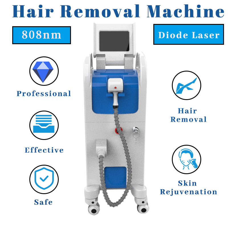 

Newest Design Arm Leg Cheek Hair Removal Vertical Beauty Machine 808nm Diode Laser Permanent Effective