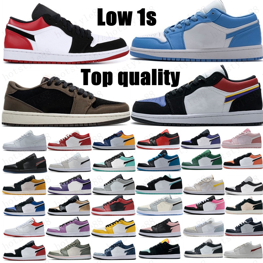 

2021 mens Jumpman Low 1 1s basketball shoes top OG black toe court purple SP Travis Scotts men women sneakers Eur 36-46 without box