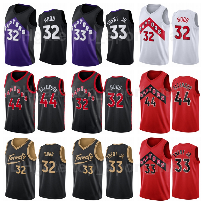 

Printed Basketball 33 Gary Trent Jr Jersey 32 Rodney Hood 44 Henry Ellenson 95 DeAndre Bembry City Earned Edition Size S to XXXL, Black;red