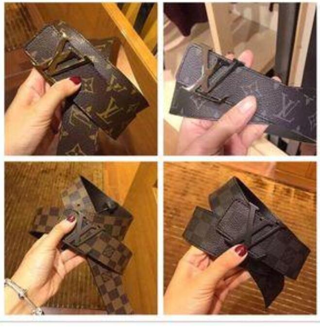 

high quality belts leather belt for men women Waist big Designer sf0 GG sbuckle 2.0 /3.4 / 3.8 With louis belts vitton lv&#1, Blue;gray