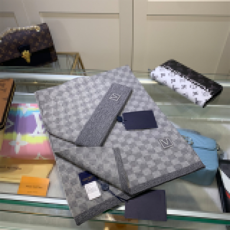 

Fashion Designer Scarfs Winter Beanies Two-Piece Men Women Scarf Knit Hats Scarves Sets with box