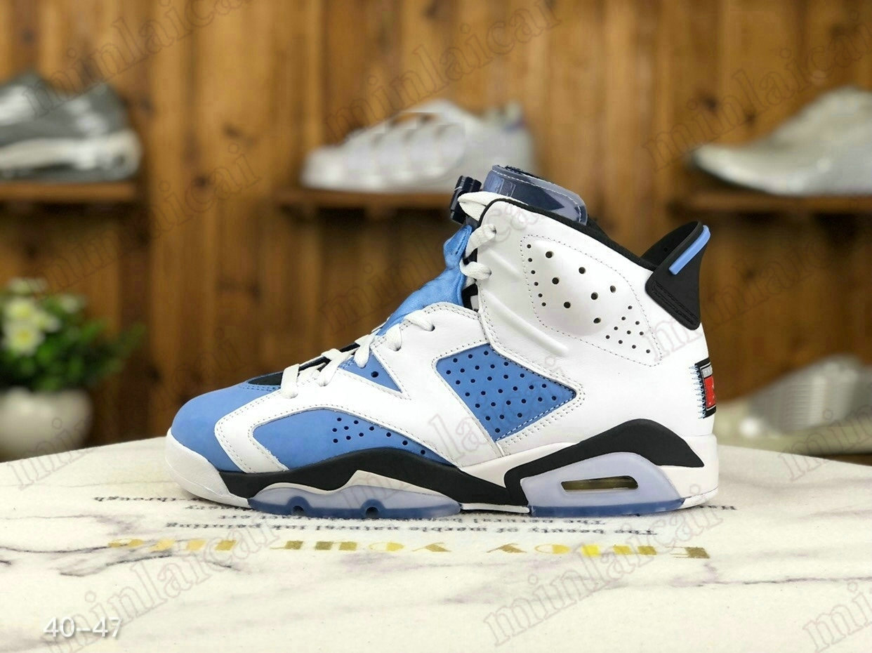 

6 UNC University Blue Shoes 6s High Mens Basketballs Shoe Jumpman Outdoor Sports Men Sneakers, No shoes