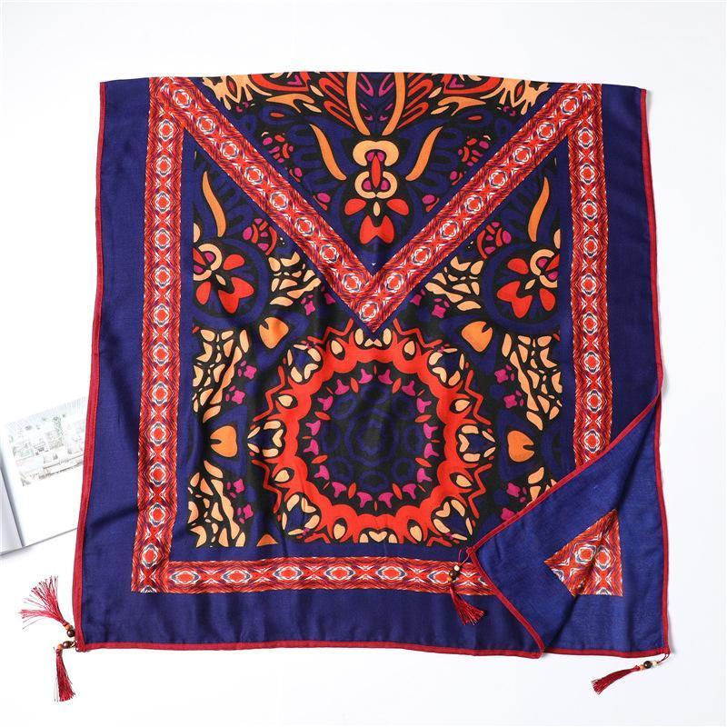 

Scarves Vintage Print Women's Scarf Fringed Sunscreen Shawl