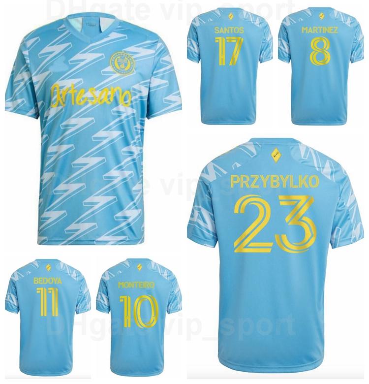 

2021 2022 Philadelphia Union Soccer Jersey 10 MONTEIRO 31 FLACH 23 PRZYBYLKO 8 MARTINEZ 11 BEDOYA 27 WAGNER 3 ELLIOTT Football Shirt Kits, Black;yellow