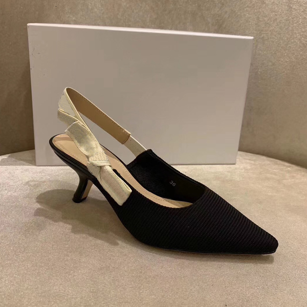 

Sandals Designer Women high heels 6.5cm sandals top quality pumps slingbacks 6 colors ladies patent leather dress single shoes 18K, Black2