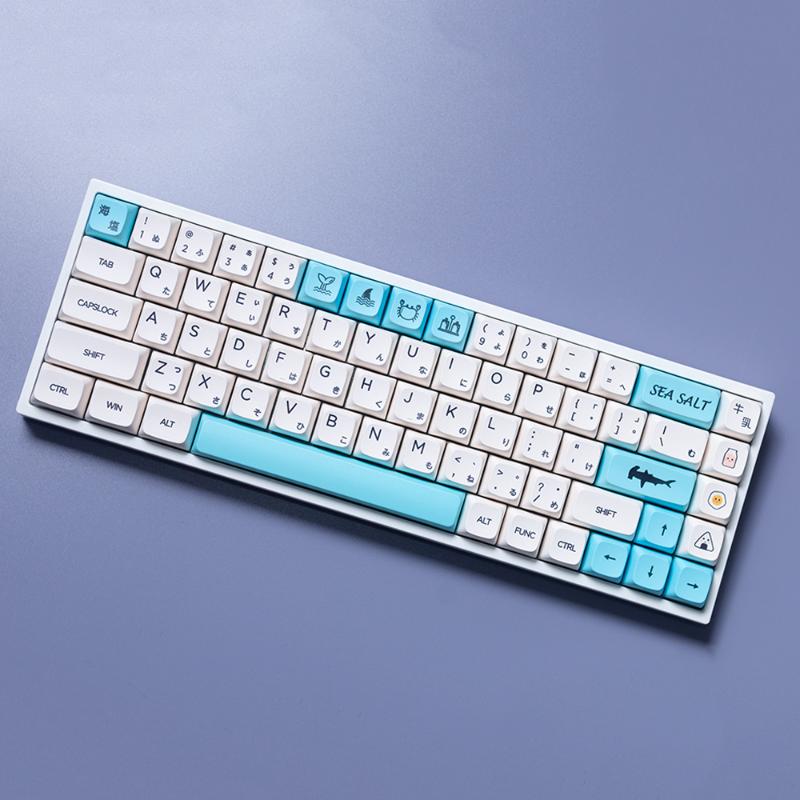 

Keyboards Sea Salt Milk White Keycaps For Cherry Mx Gateron Kailh BoxC Switch Mechanical Keyboard XDA 140 Japanese English PBT Key Cap