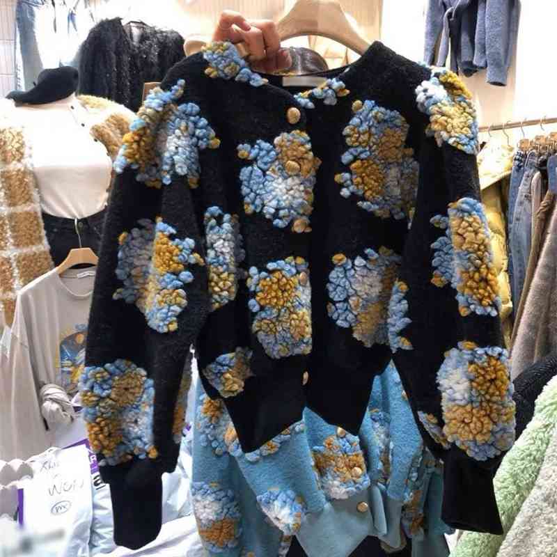 

Runway Style Spring Autumn Winter Fashion Women' Long Sleeves Retro Floral Short Jacket Female Coat Jackets A4366 210428, Black