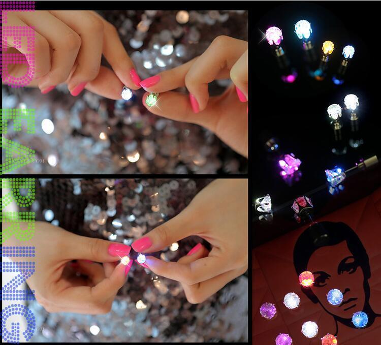 

stud led flash hipster novel creative personality love dance party nightclub light up stainless steel earrings s 4m4v 32k8, Golden;silver
