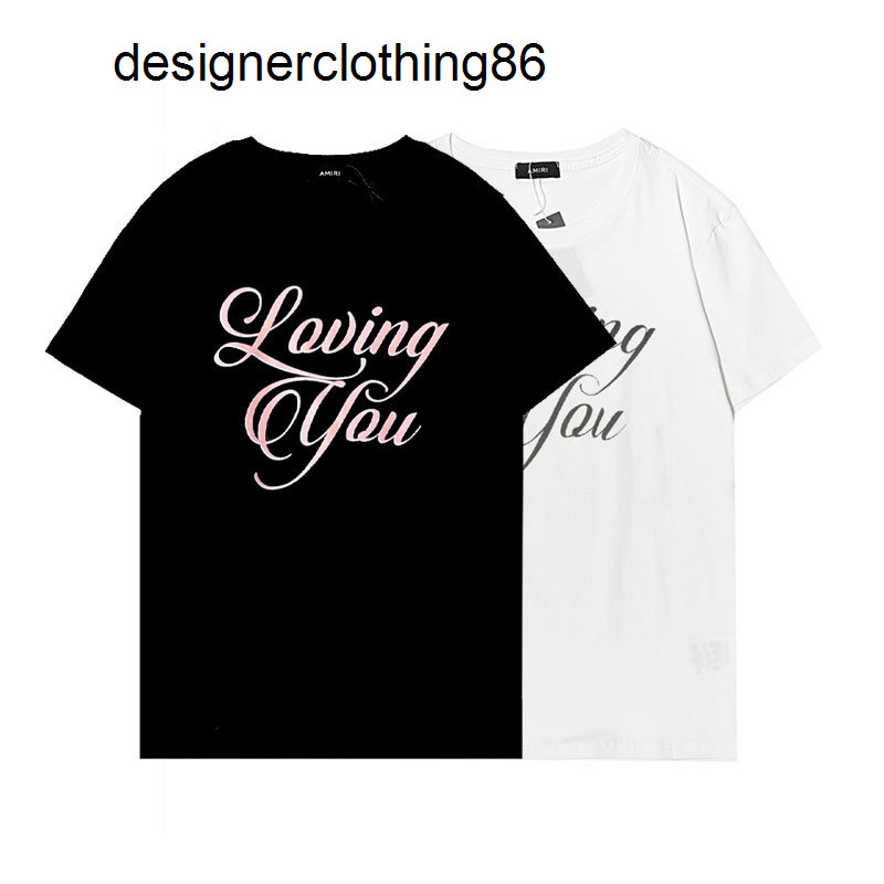 2022 designer Man T-shirts amiry fashion amir i letter print casual crew neck short sleeve T-shirt men XAM5-image-747491409