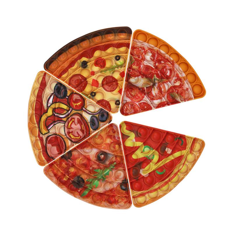 

Pizza Fidget Toys Push It Bubble Sensory Autism Special Needs Stress Reliever Squeeze Decompression Toy for Kids Family v14