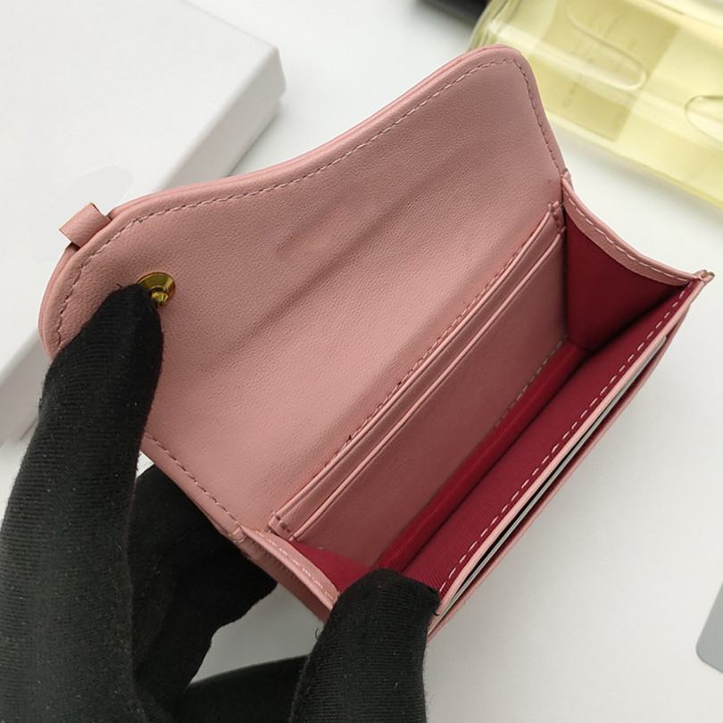 

Brand designed saddle card holder wallet Evening Bags with sheepskin imitation Small size 4color 122701 good, As pictures