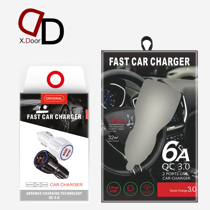 

Retail Package of QC 3.0 2 Port Quick Charging chargers 3.1A Adapter for iphone 5 6 7 8 x 11 12 plus pro samsung VIVP OPPO htc huawei androi