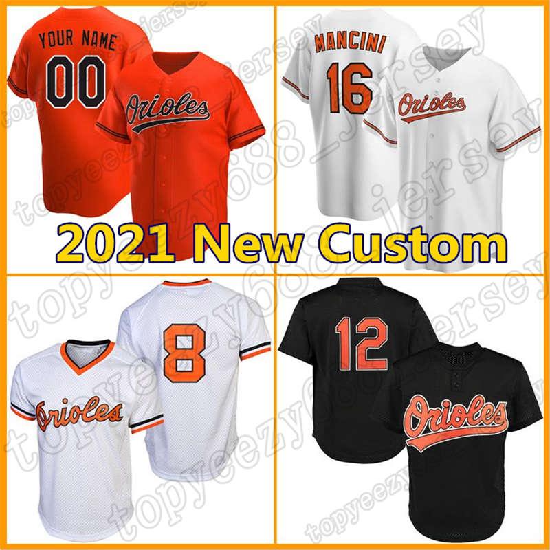 

Custom Orioles 8 Cal Ripken Jr Jersey 16 Trey Mancini Baseball 19 Chris Davis 31 Cedric Mullins Roberto Alomar Baltimore Mountcastle, Blue;black