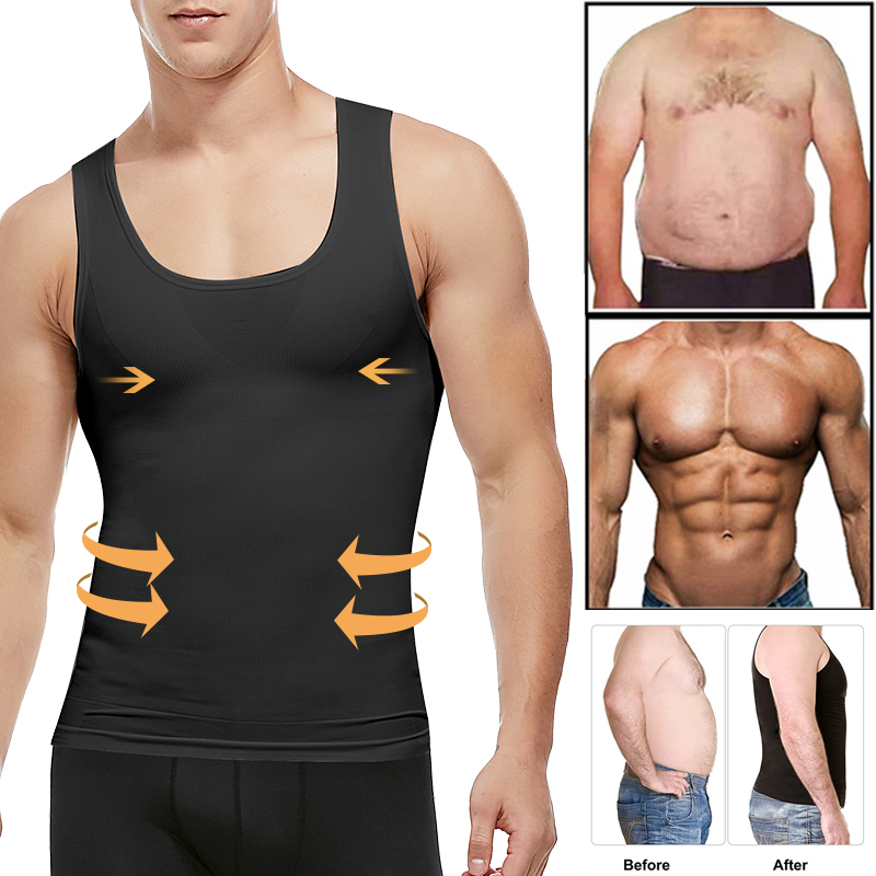 

Menss Slimming Body Shaper Corset Vest Shirt Compression Abdomen Tummy Belly Control Waist Cincher Slimming Underwear Dropship