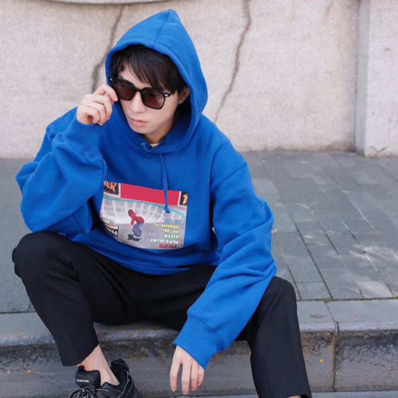 

21fw Autumn Winter USA Hoodie Skateboard game men women high quality streetwear Hooded Sweatshirt, Black