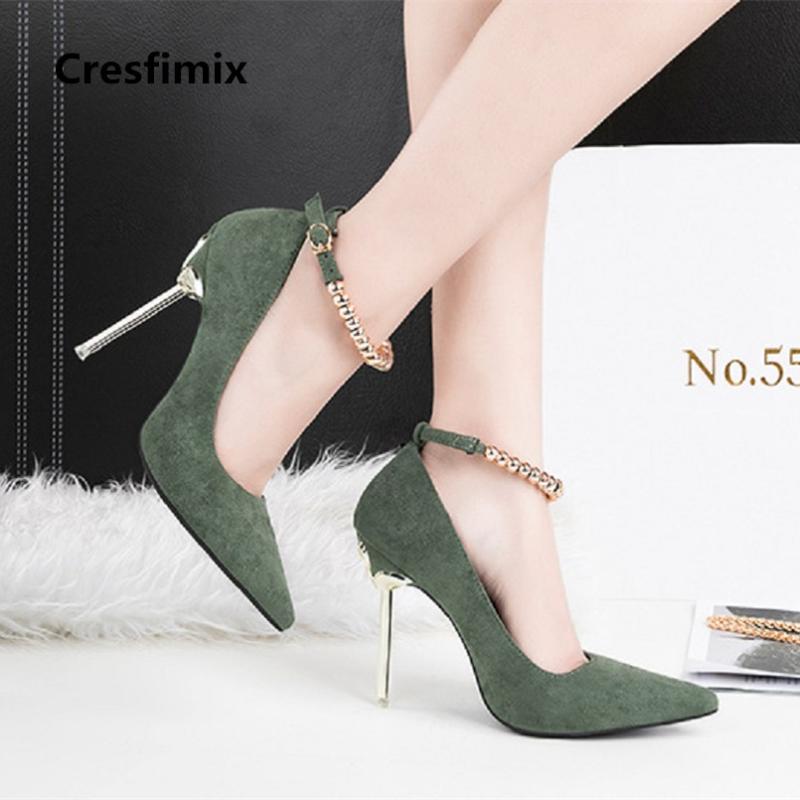 

Cresfimix Women Sexy Party Night Club High Heel Shoes Lady Cute Red Wedding Spike Heels Female Cool Slip On A2641 Dress