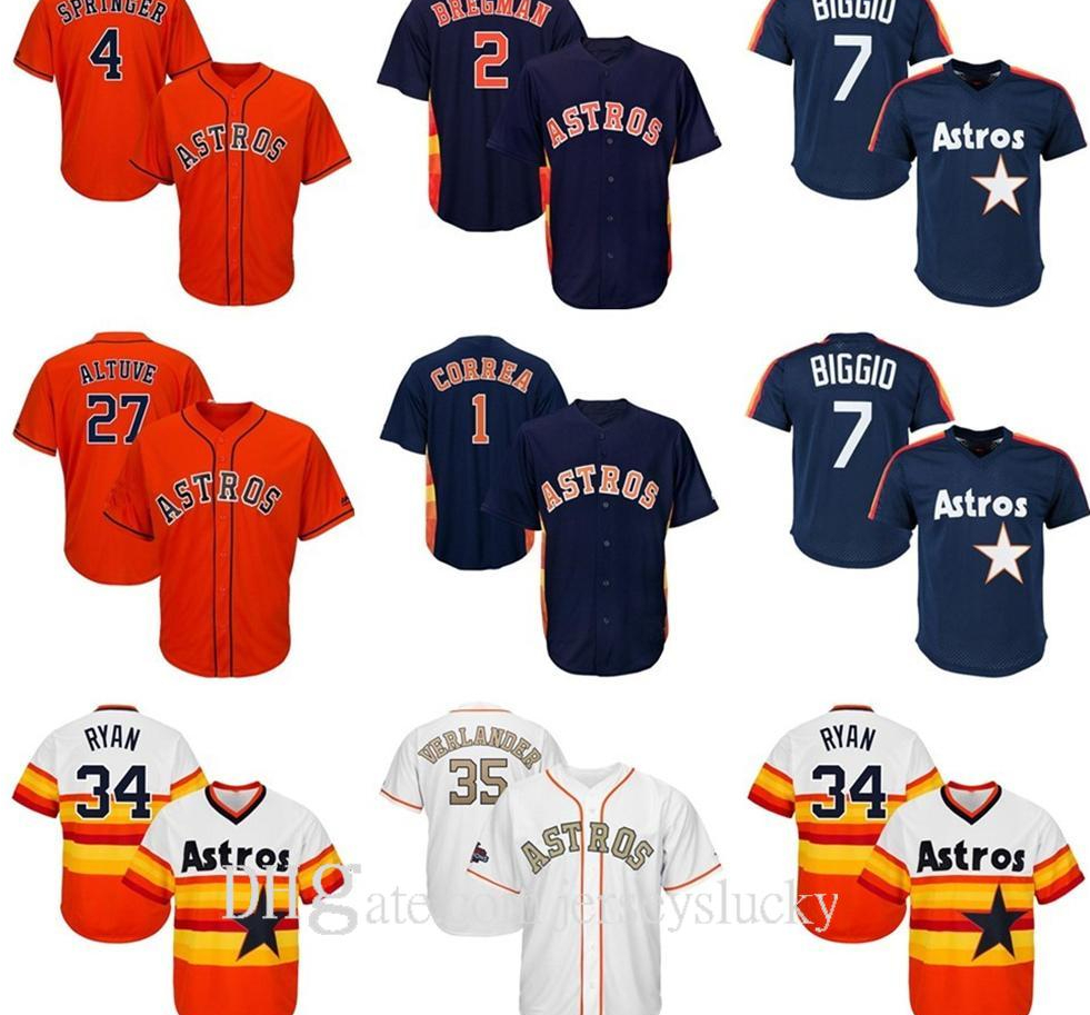 

Houston 2020 Astros Jersey George Springer Jersey Alex Bregman Jersey Jose Altuve Justin Verlander Jerseys Jeff Bagwell Nolan Ryan Basebal, Color 10