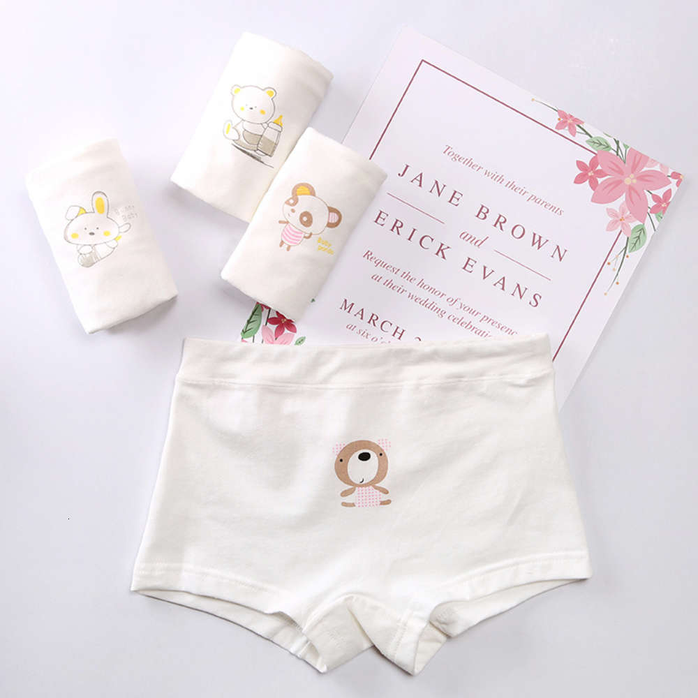 

panties Children's underwear women's flat angle pure cotton four corner girl baby 1-3 years old white girl's Shorts Small, Camo