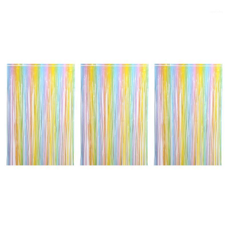 

Party Decoration 3pcs Anniversary Wall Birthday String Shimmer Drapes Adult Tinsel Fringe Backdrop Foil Curtain Wedding 1mx2m