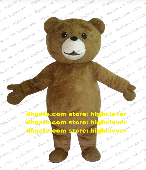 

Lovely Ted Teddy Bear Mascot Costume Adult Cartoon Character Outfit Suit Appreciation Banquet Business Street CX2026 Free Ship, Red;yellow