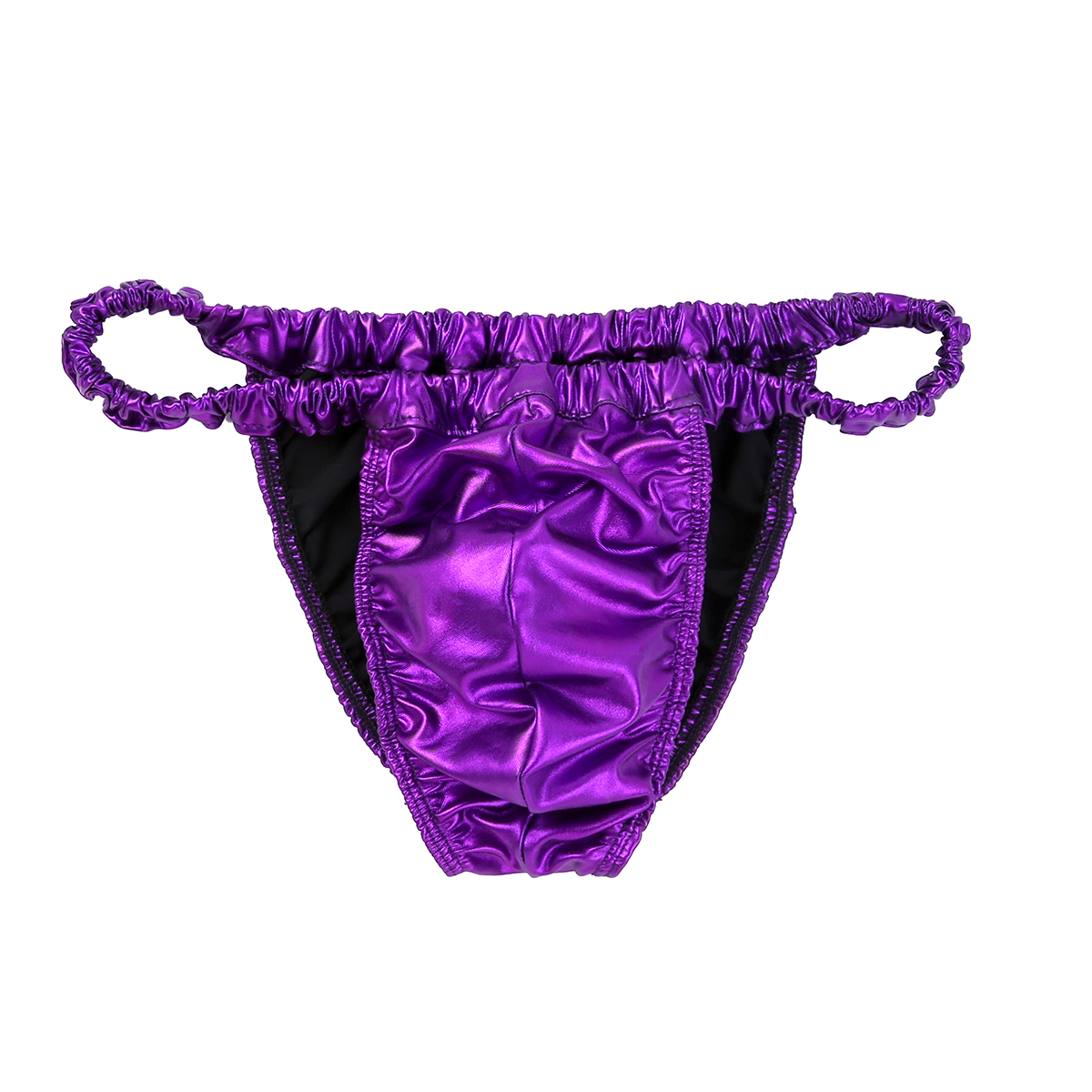 

Sexy Latex Briefs Gay Men Low Rise Underwear Shiny Spandex & Latex Rubber Sexy Underwear Men Erotic Bulge Pouch Briefs underwear