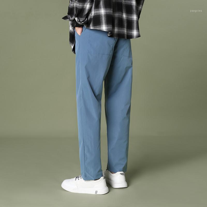 

Men's Pants Summer Drawstring Elastic Waist Comfortable Casual Fashion Solid Color All-match Sports, Black