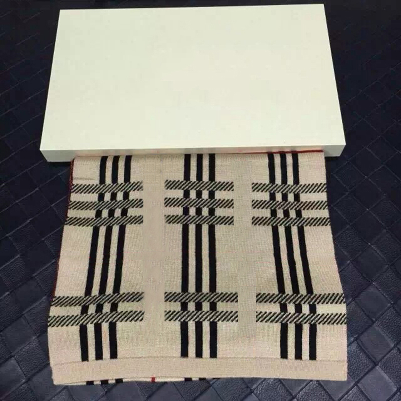 

Striped Men Scarf Knitted Scarf Design Style Gentleman Matching Fashion Accessories Luxury High profile Scarves Optional Gift Box