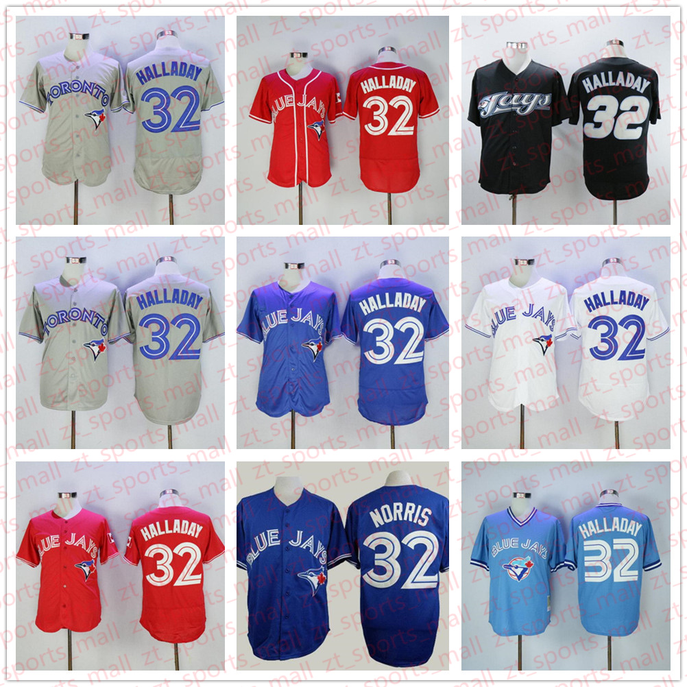 

1992 2008 Retire Vintage 32 Roy Halladay Baseball Jerseys Flexbase Pullover Cool Base Blue White Red Grey Team Stitched Men High Quality, As shown in illustration
