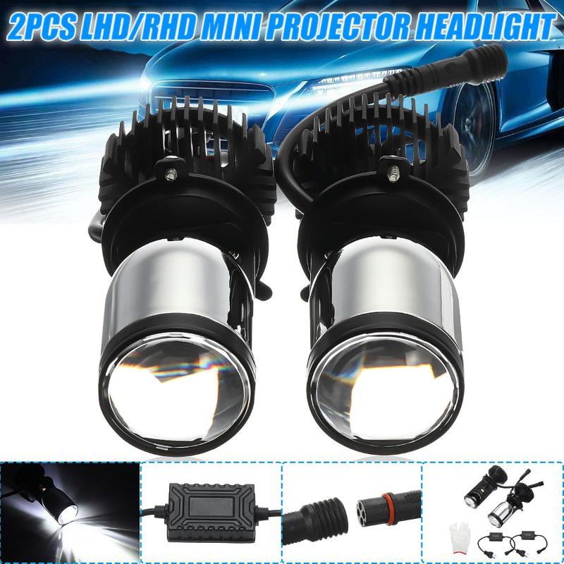 

Car Headlights 2Pcs 180W/Pair Lamp H4 IP68 LED Mini Projector Lens Automobles Bulb 30000LM Conversion Kit Hi/Lo Beam Headlight 24/48V RHD LH