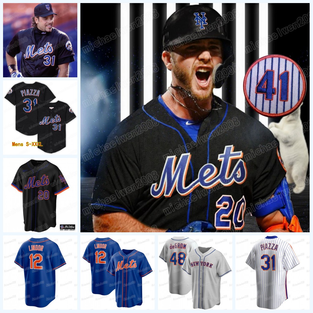 

Met Javier Baez 12 Francisco Lindor 2021 Jersey 48 Jacob deGrom Michael Conforto James McCann Jonathan Villar Dominic Smith Jeff McNeil Pete Alonso Marcus Stroman, Men cool base