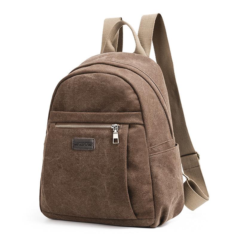 

Backpack Canvas Bag Vintage Leisure Women's Student Outdoor, Black