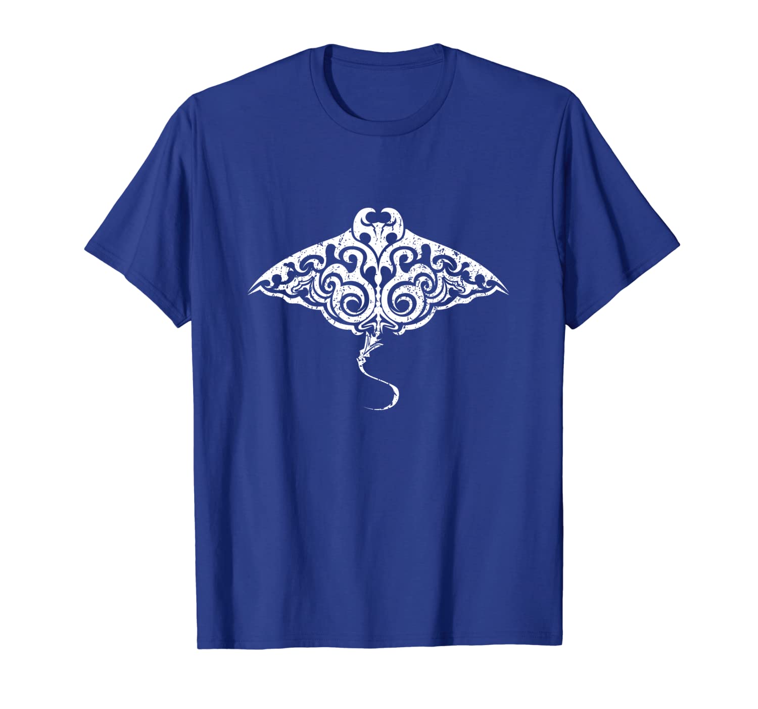 

stingray manta ray tattoo design beach vacation diver shirt, White;black