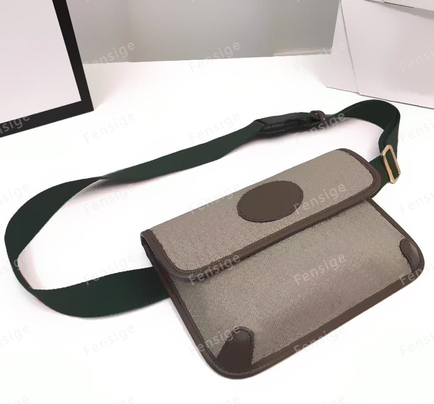 

Neo Vintage 493930 Unisex Leather Cross Body Tiger Head Bags Designer Luxury Fanny Pack Beige Waist Pouch Brown PVC Bag 598113, Others