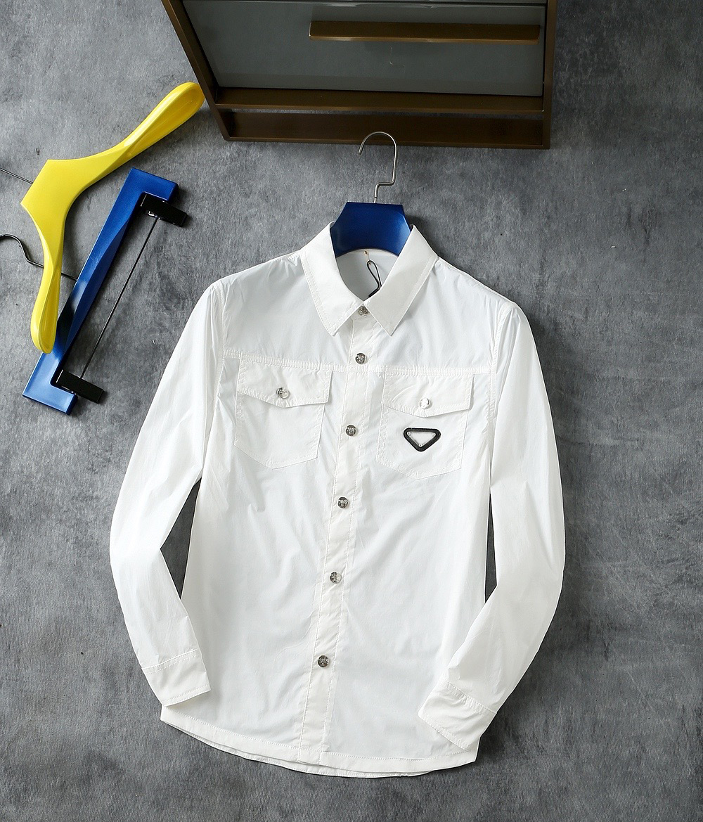 

2021 luxury designer fashion men's shirts long sleeve business casual brand spring slim shirt M-3XL#0229, Multi