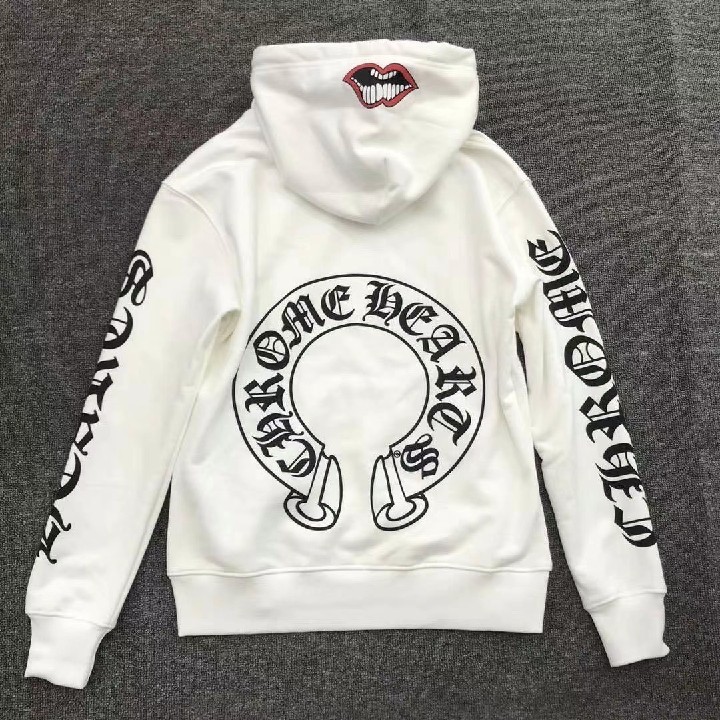 

chrome/hearts Fashion brand crosin hooded Pullover for lovers' wear men's women's same print loose cotton coat spring autumn, Black