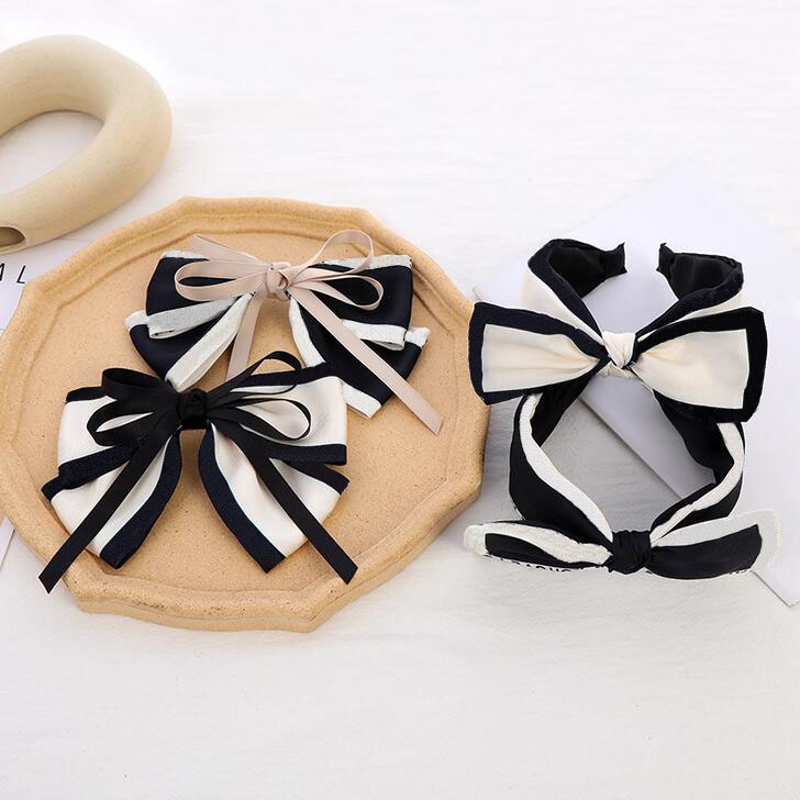 

4color Luxury Designer Letters Headbands for Women Girl Korean Temperament Wide Edge Bowknot Headband Fashion Simple Style Sports Fitness Headband Head Wrap