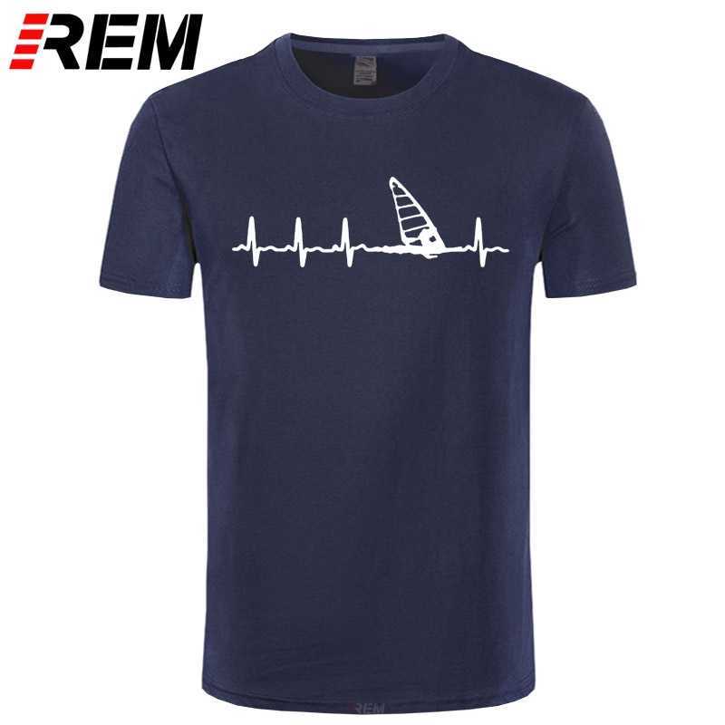 

REM T Shirts Fashion Summer Men Cotton -Shirt Windsurfing Heartbeat Stylisches -Shirt3D Print ee 210629, Yellow black