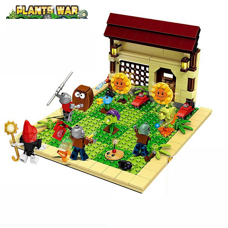 

Plants vs Zombies Garden Maze Struck sunflower Game Model Kits Building Blocks Wars Toys For Children