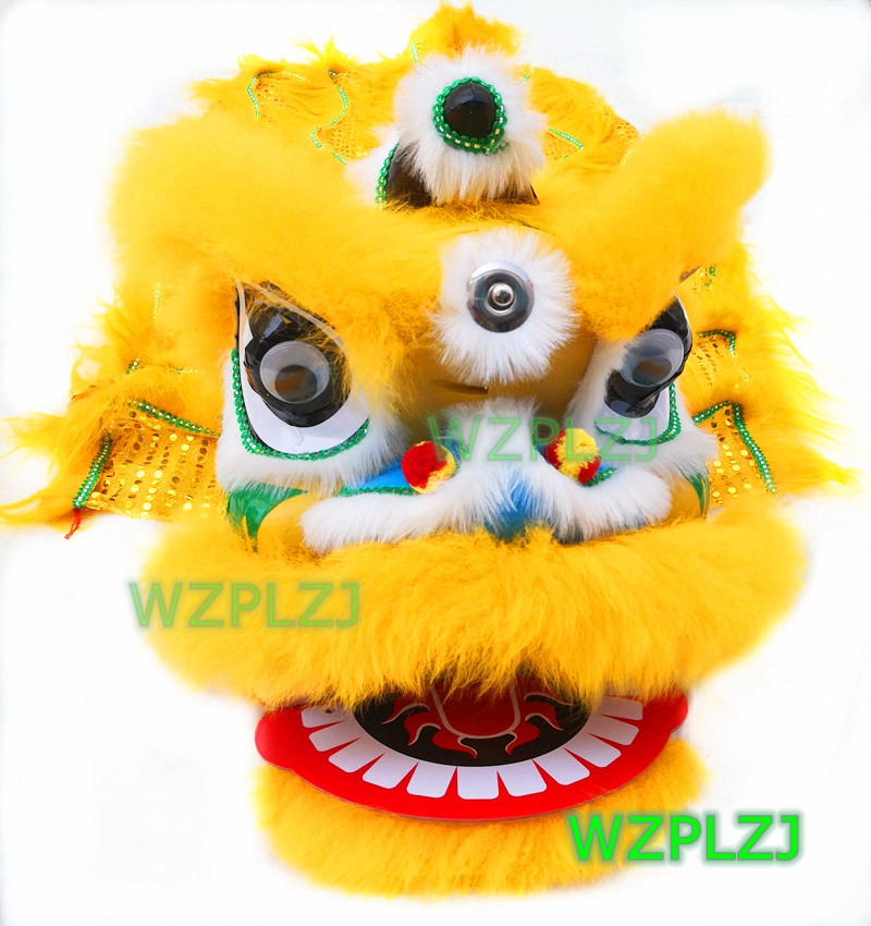 

14 inch Chinese Lion Dance costume kid Children Kid Suit 5-15 Age Outdoor Stage Props Sub Performance Mascot Cartoon Outfit Dress Ornamen Sports Toys Game Carnival, Red