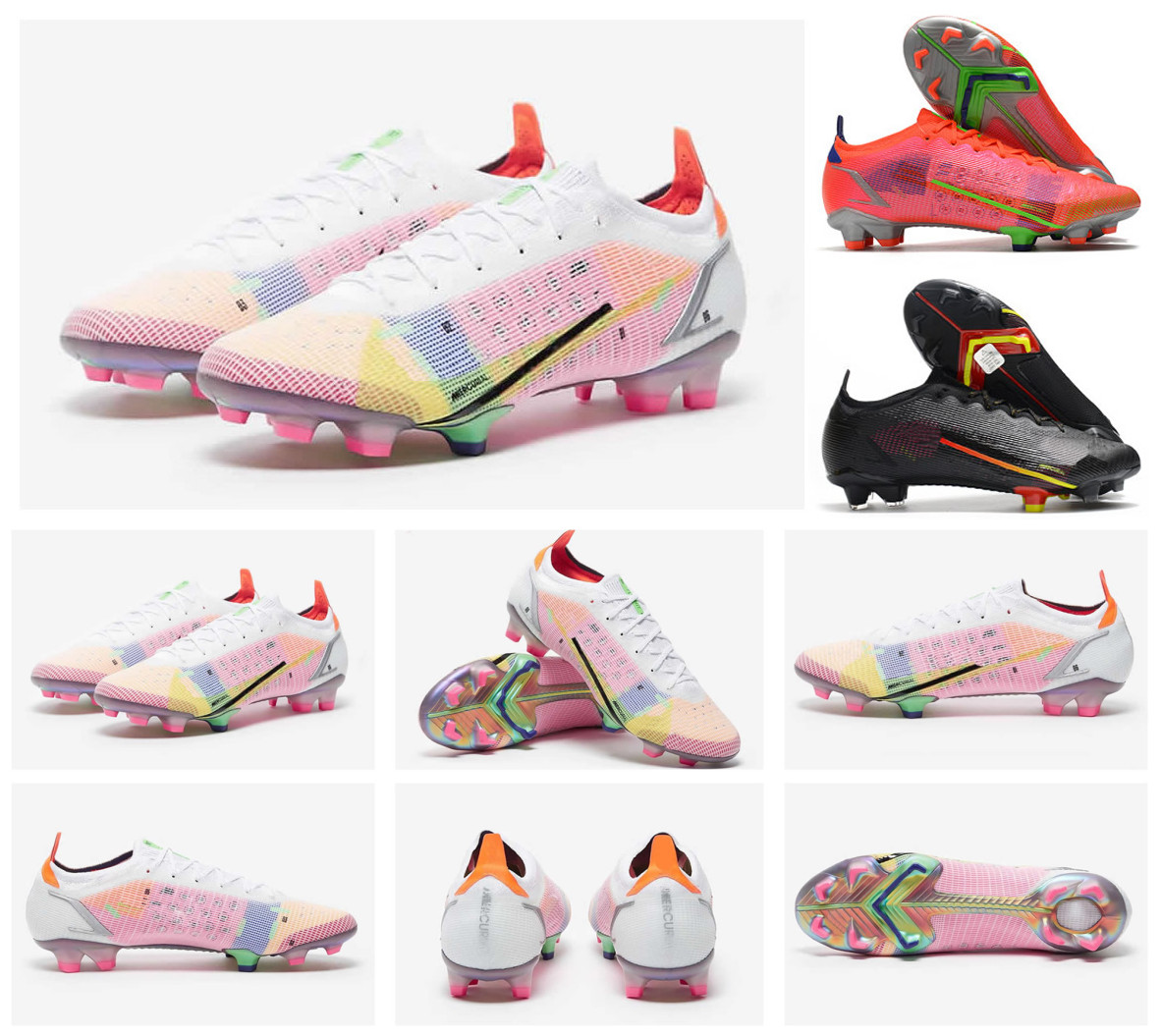 

New Hot Men Va pors Dragonfly XIV Elite FG 14 360 CR7 Low Ronaldo Women Kids Soccer Football Shoes Size 39-45, 7 men & women fg