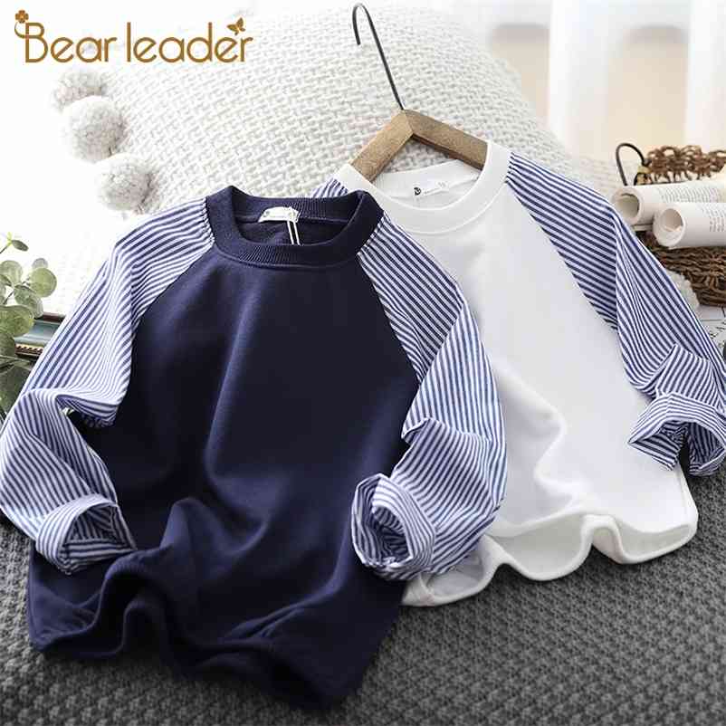 

Girls Striped Spring Blouses Fashion Kids Autumn Long Sleeveless Shirts Chidlren Baby Casual Clothing 4-13 Years 210429, Ah4455 white