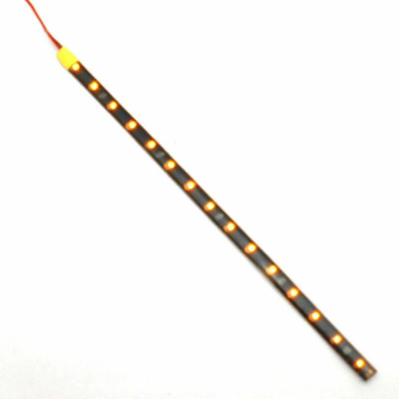 

6Pcs Amber 30CM 15 LED Car Motors Truck Bike Flexible Strip Light Waterproof 12V Low Power Consumption 30*1cm Lights Interior&External